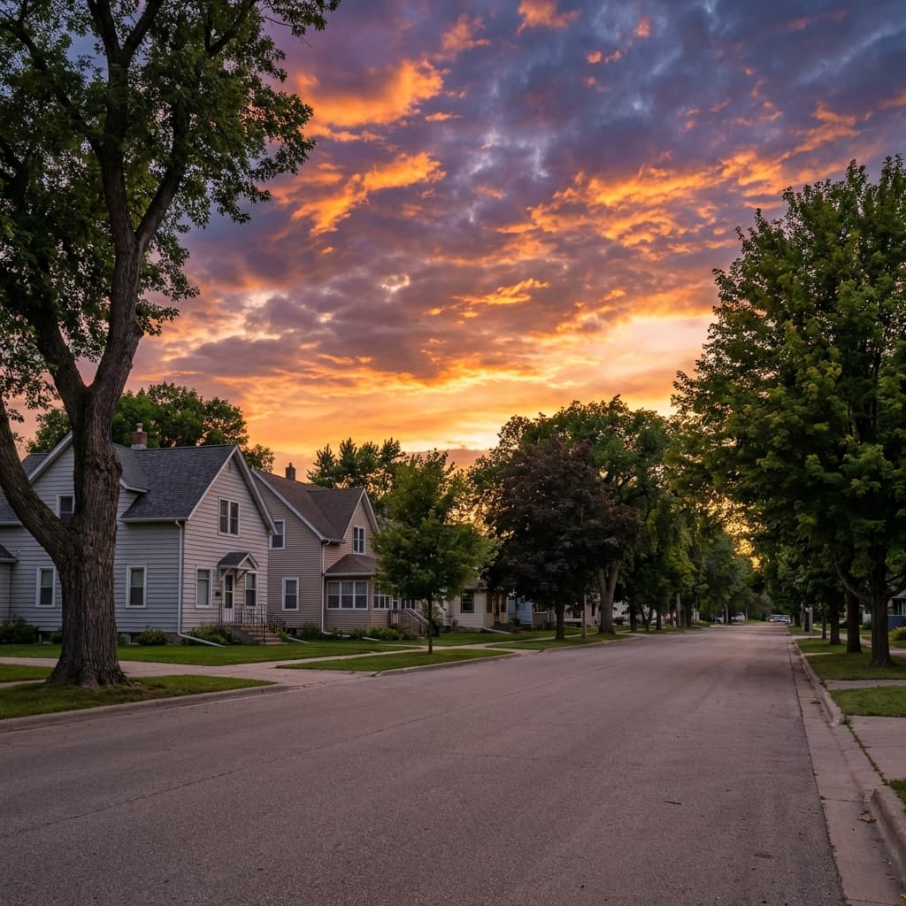 Beautiful neighborhood in Grand Forks